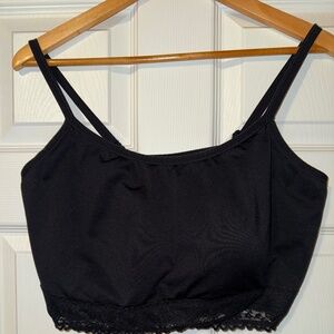 Torrid Curve Sz 3 Bralette, Halter Top, Sports Bra, Padded, No-Wire, Black